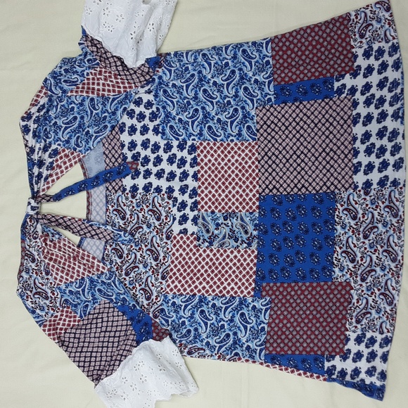 EST. 1946 Patchwork Print Top Woman's Size XL - Picture 6 of 8